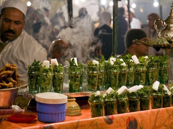 Tè alla menta, street food, Marocco