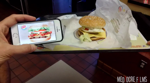 fast food, pubblicità vs realtà