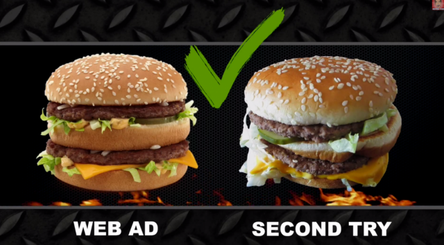 Fast Food, pubblicità vs. realtà