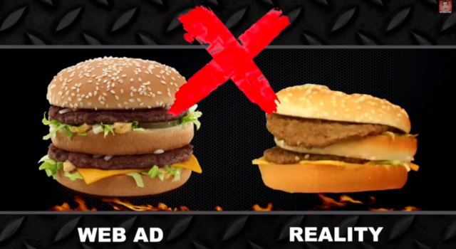 Fast food, pubblicità contro realtà