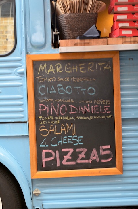 Sud Italia pizza napoletana, furgone, londra
