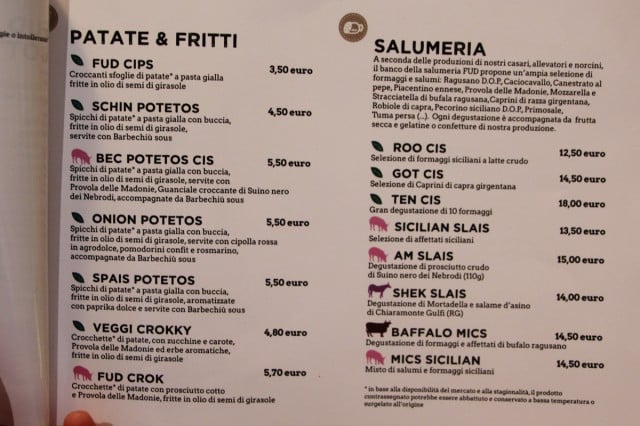 patatine menu FUD Palermo