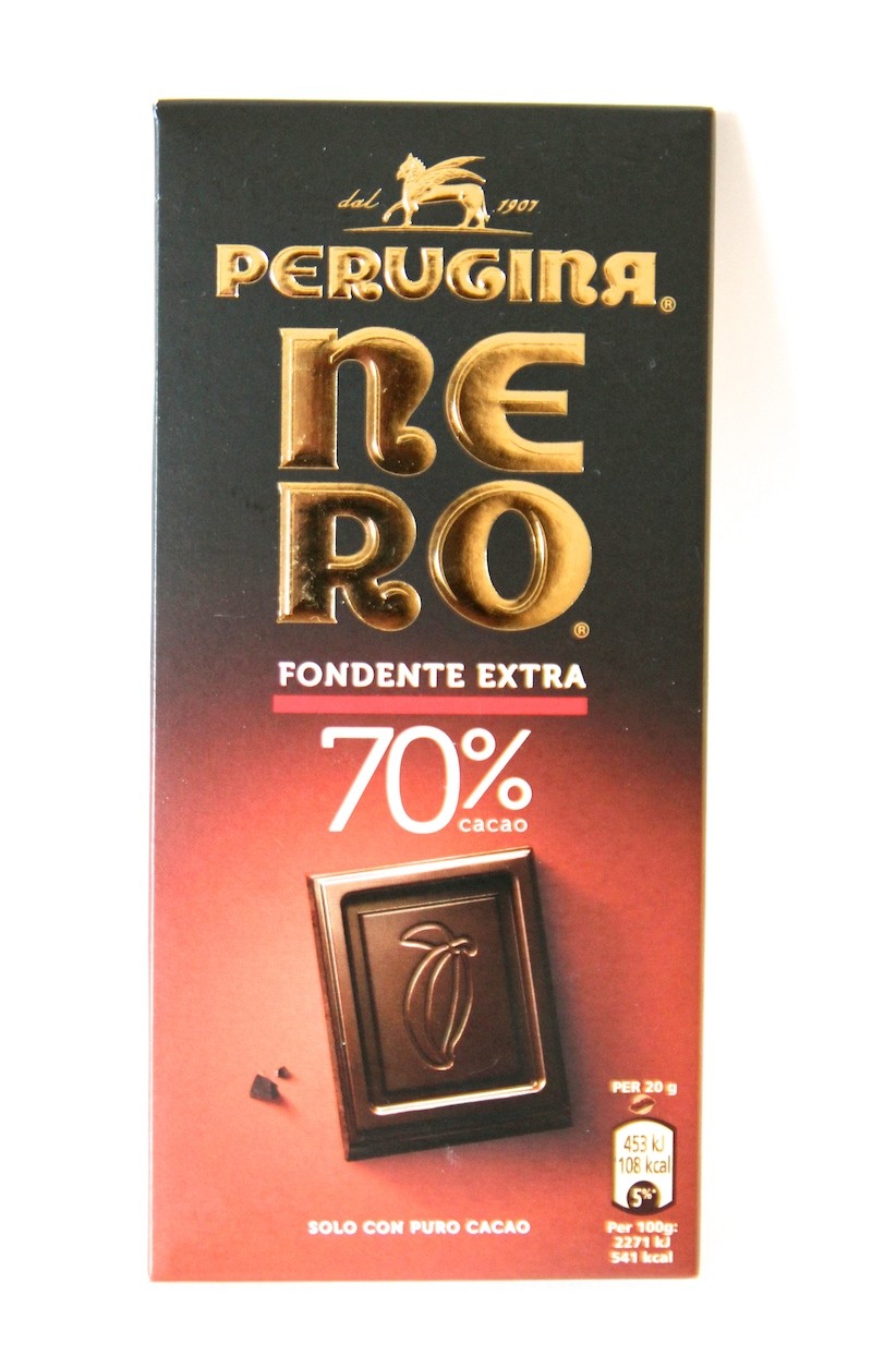 perugina, cioccolato fondente 70%, prova assaggio