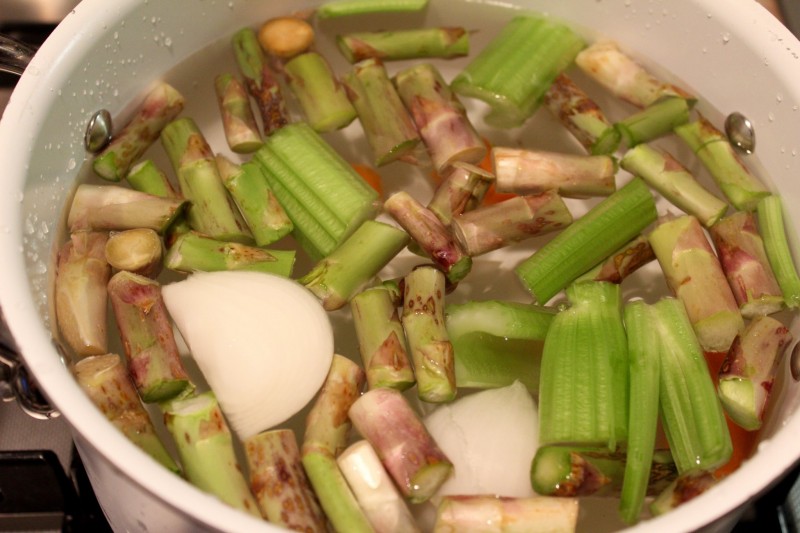 brodo per risotto asparagi