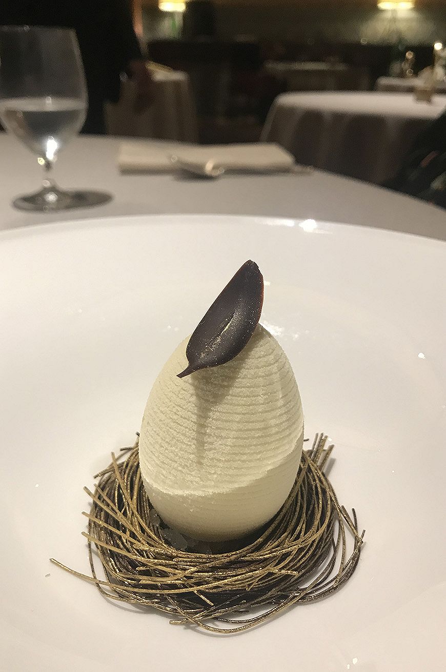 Il falso uovo; dessert Villa Crespi