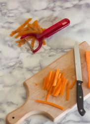 carota tagliata a fettine