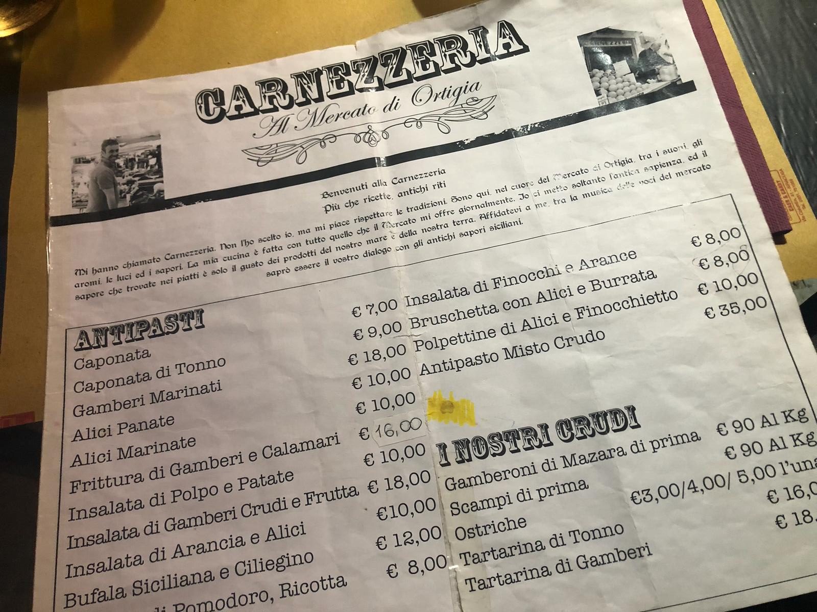 carnezzeria siracusa menu 2