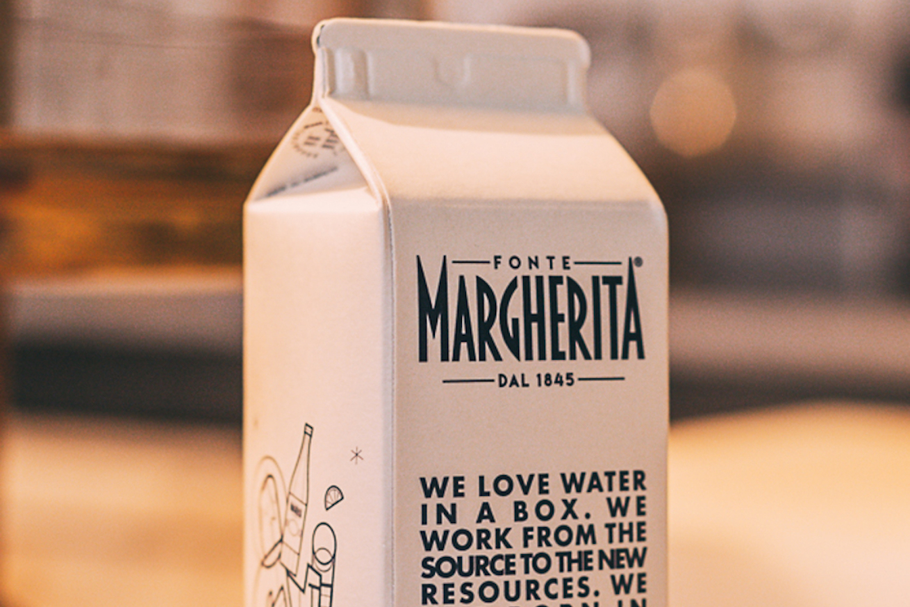 La prima acqua in cartone riciclabile è dell’azienda veneta Fonte Margherita. Questa sera la presentazione a Londra