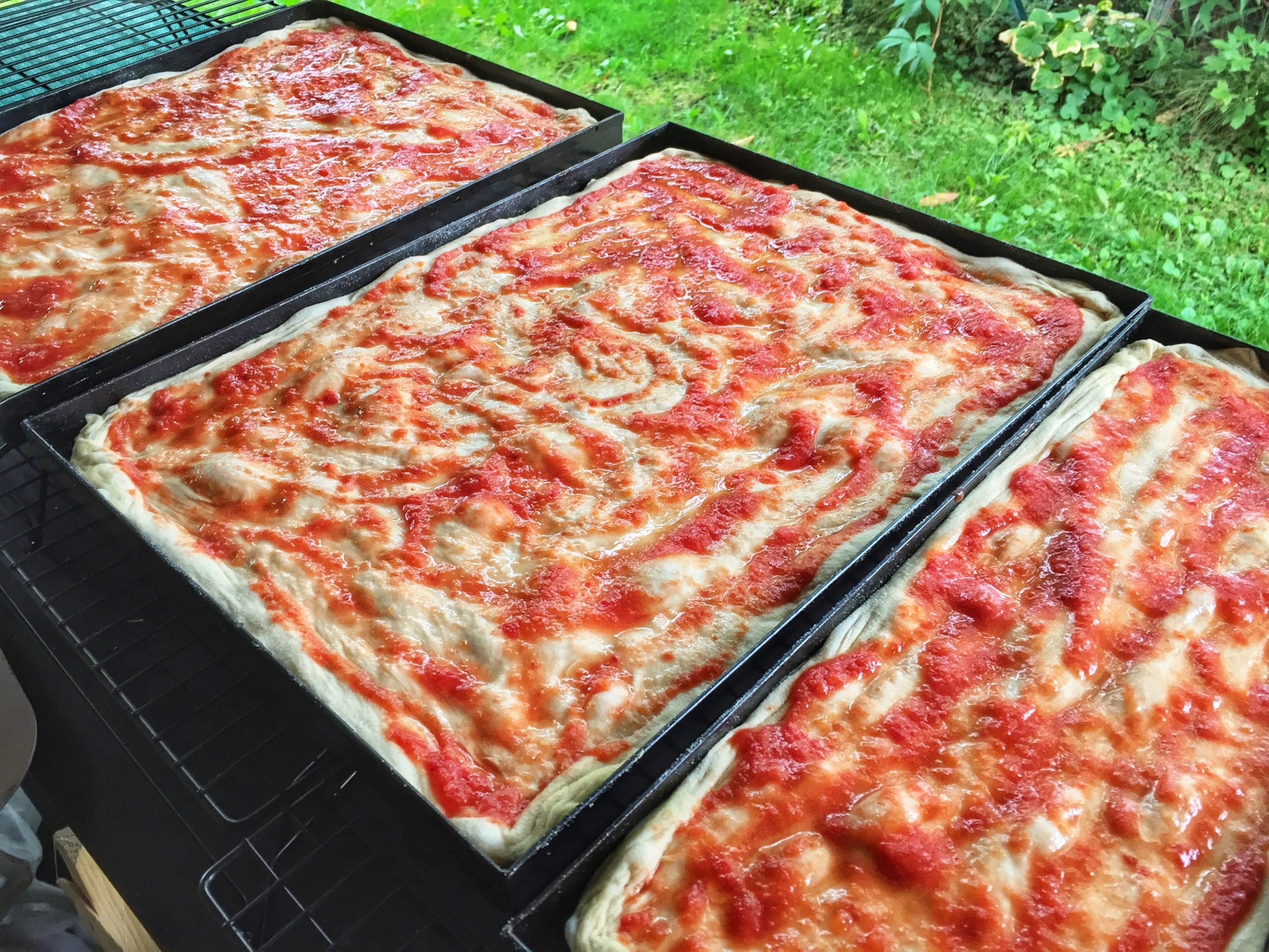 Pizza in teglia romana - Farcitura