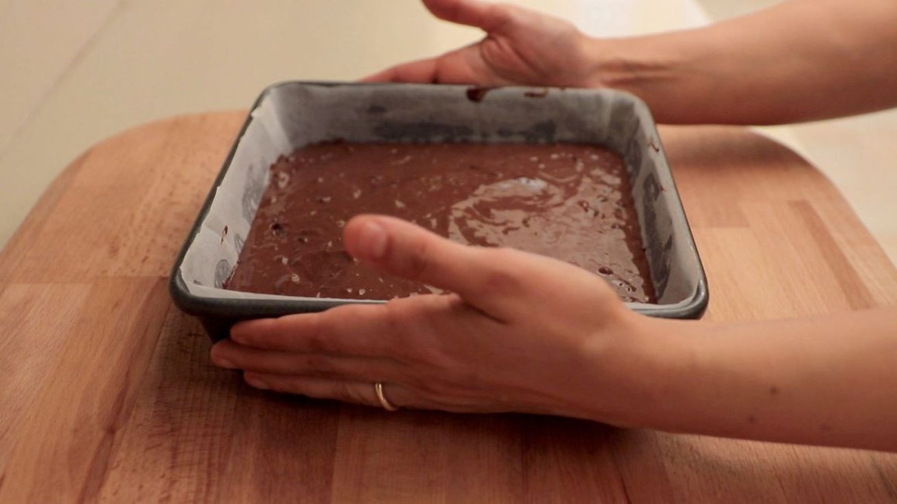 brownies al cioccolato con gelato impasto