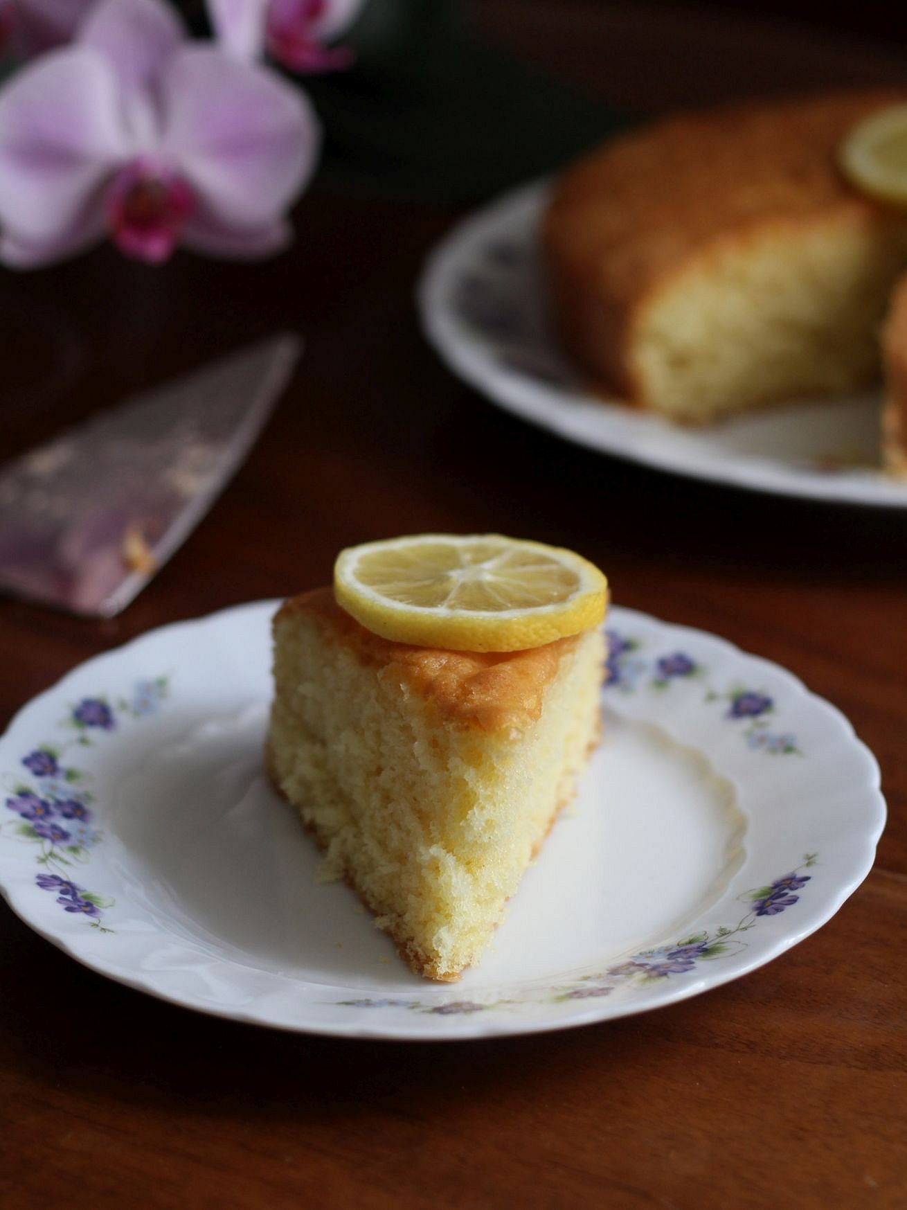 torta semplice al limone fetta