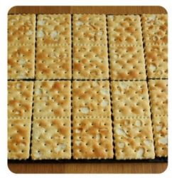 base di crackers su uno stampo