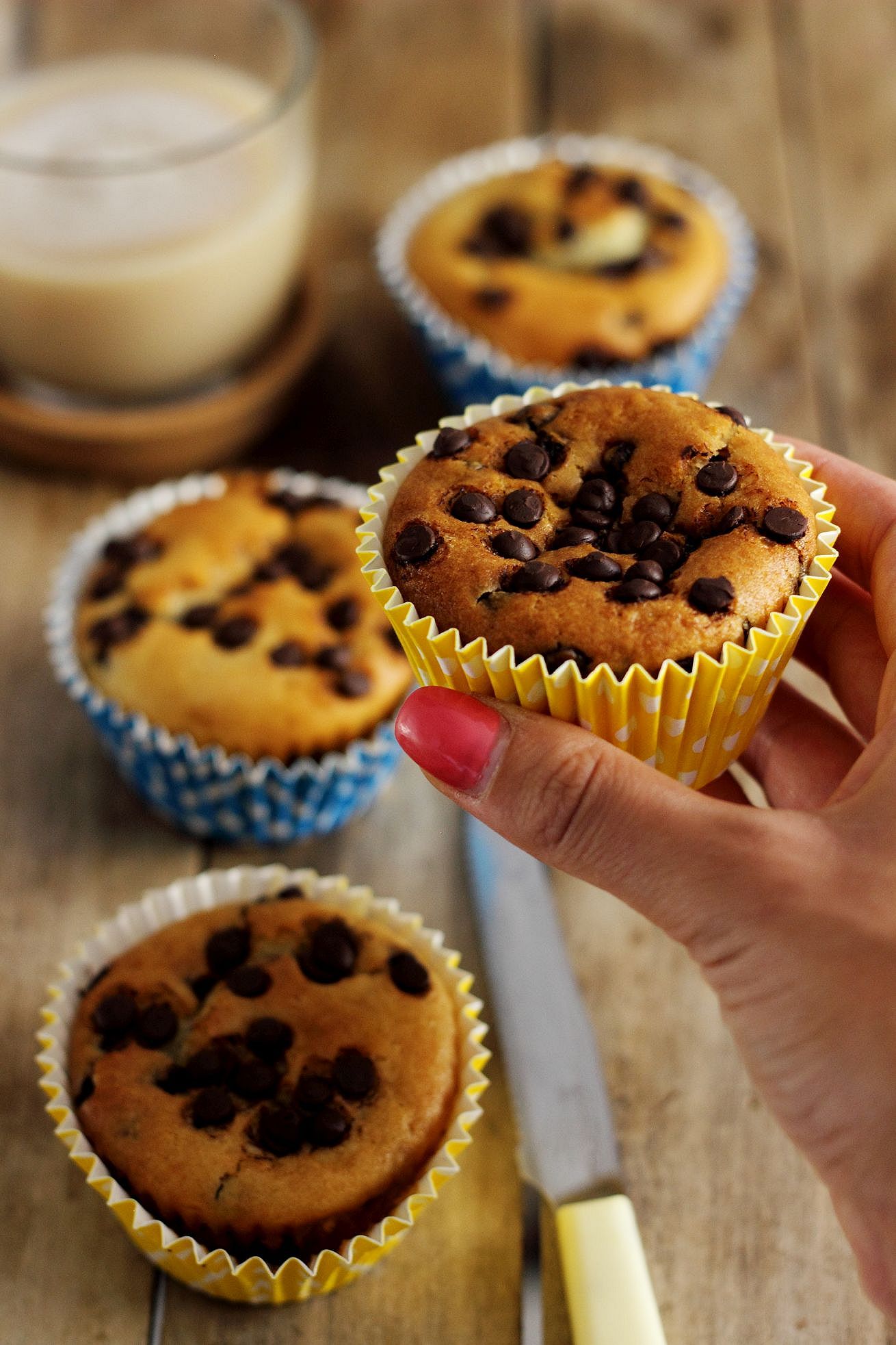 muffin ricotta e cioccolato porzione