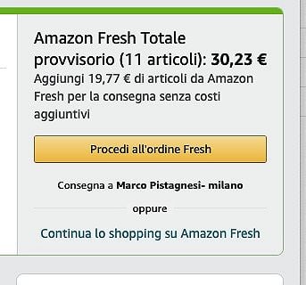 Amazon Fresh: cassa