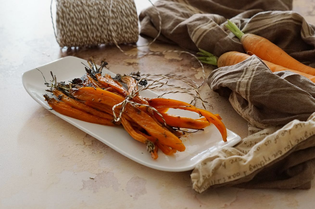 carote glassate al forno
