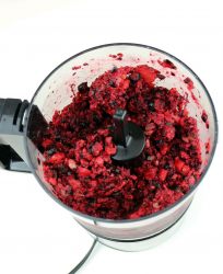 frutti rossi nel mixer