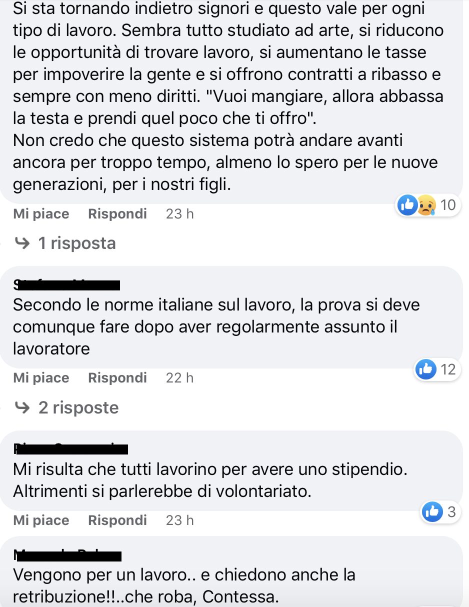 screenshot commenti gelateria san francesco