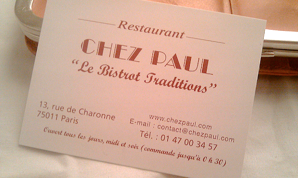 Chez Paul, parigi