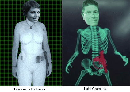 Francesca Barberini e Luigi Cremona al body-scanner