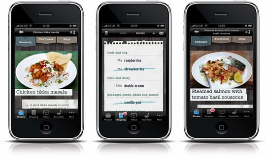 Immagini da Twenty minute meals, la prima applicazione per iPhone di Jamie Oliver